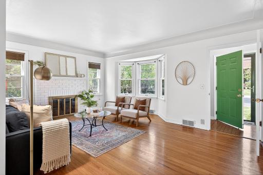 Gleaming hardwood floors with light and airy spaces.