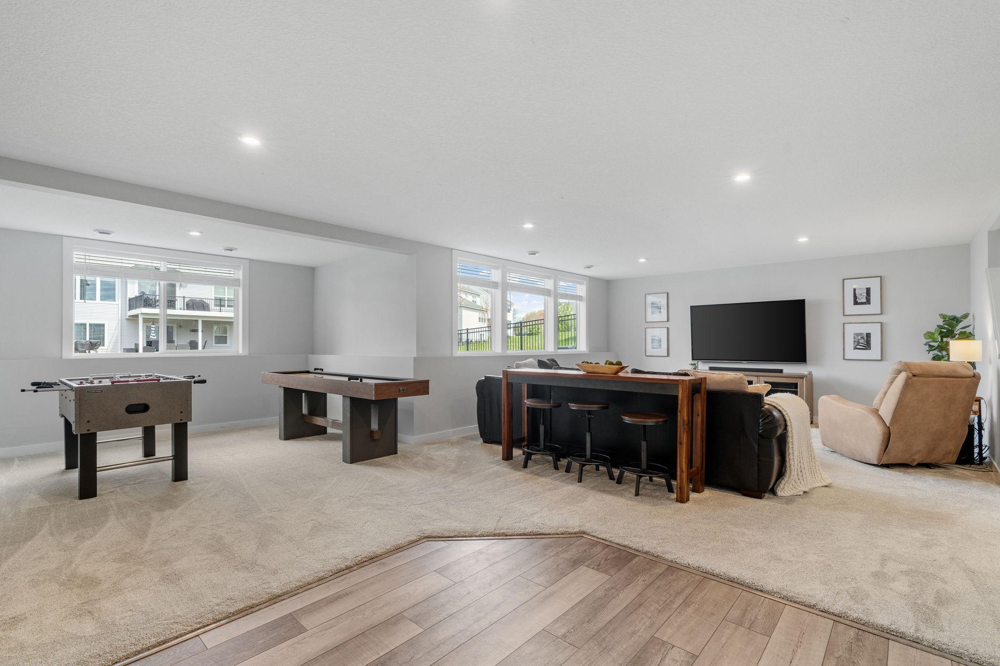 Finished LL w/ Family Room + gaming space