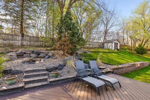 Plenty of room on the deck, storage shed in background