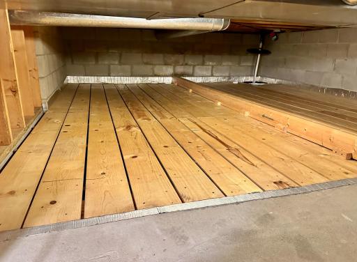Storage area is over 39' x 13' x 3' large, also perfect for knee hockey, a huge train set, and ?