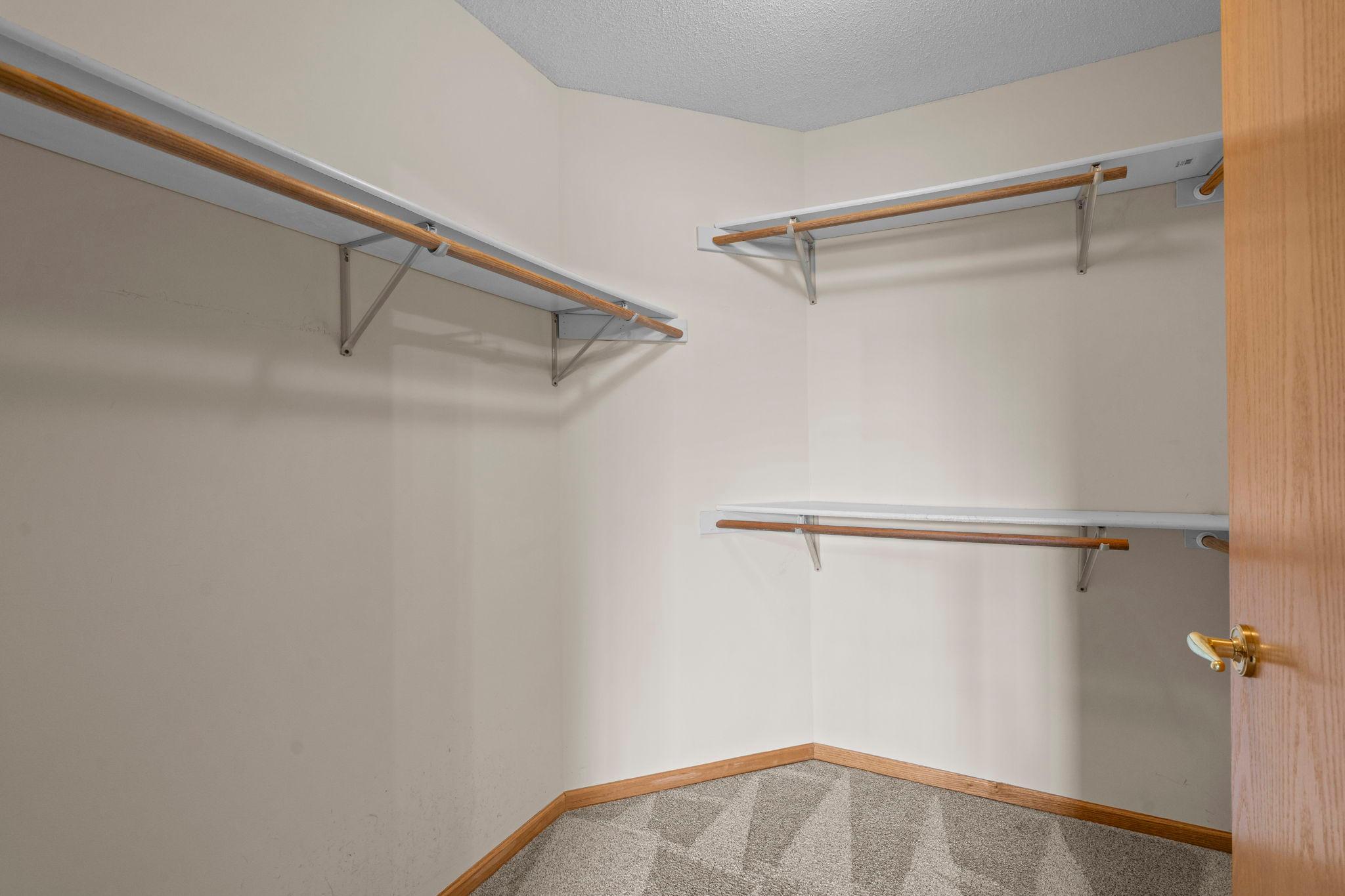 Primary walk in closet