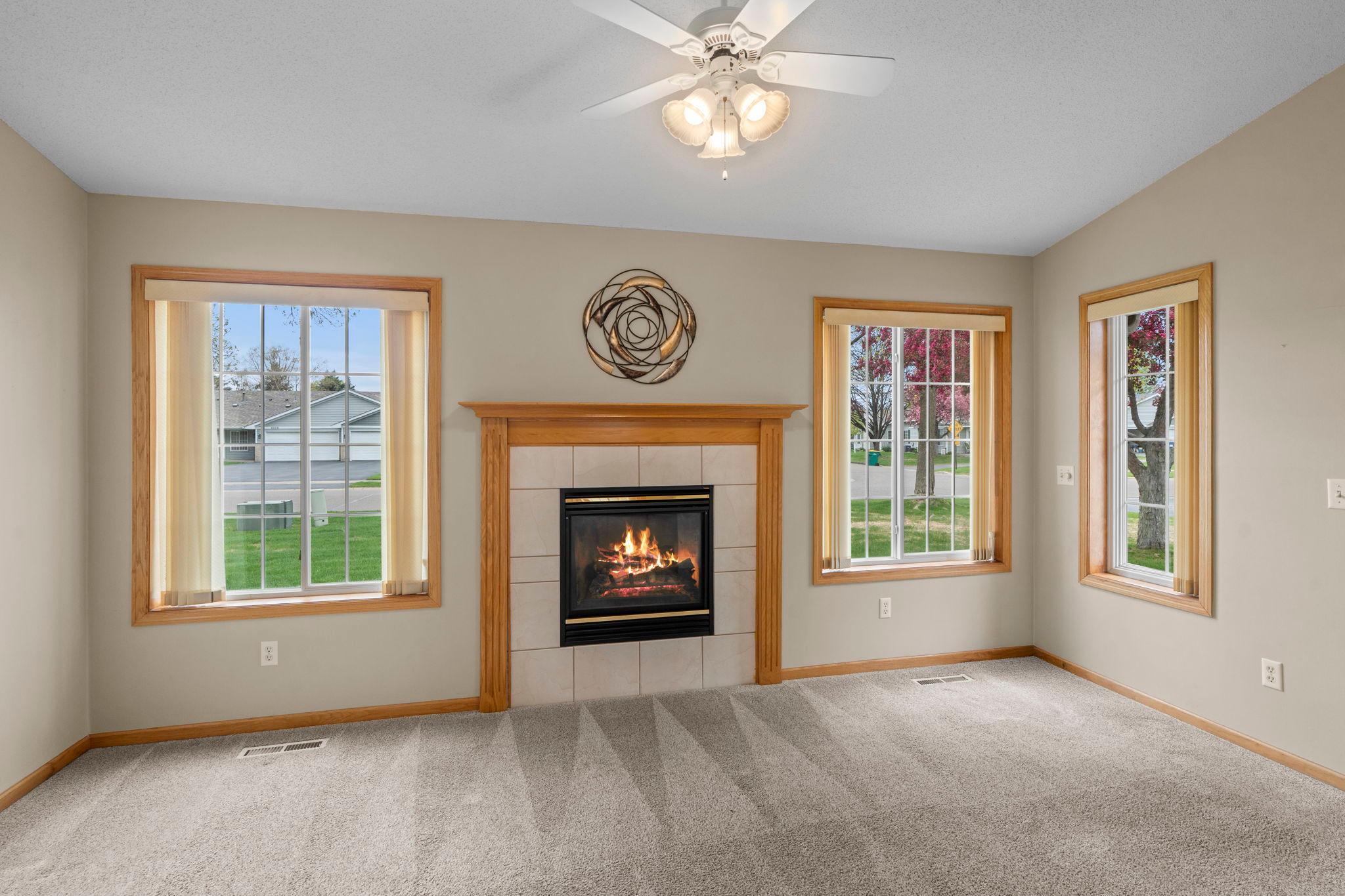 This is sure to be your favorite room in the house with the cozy fireplace.
