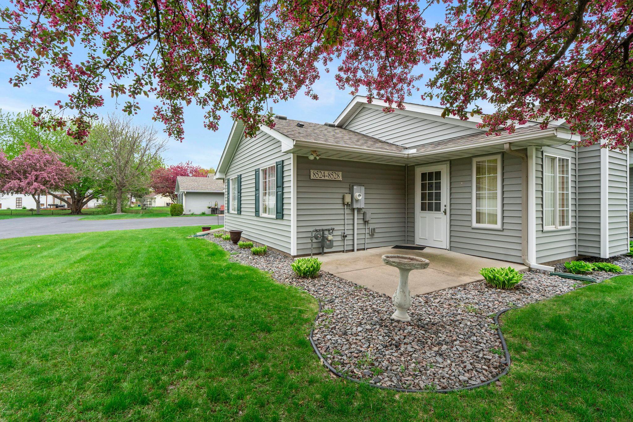 The private patio offers a peaceful setting to enjoy morning coffee or a quiet read