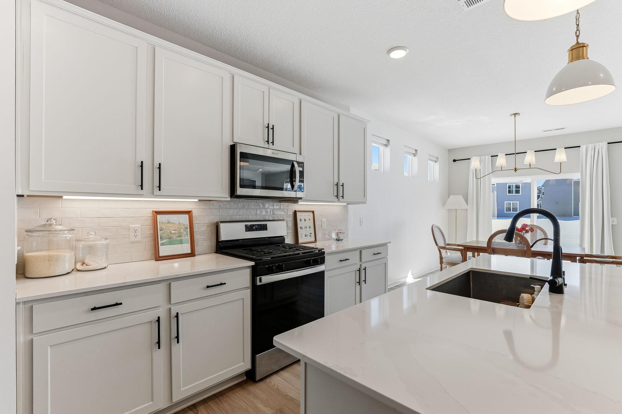 Quartz Counters plus Subway Tile Backsplash!