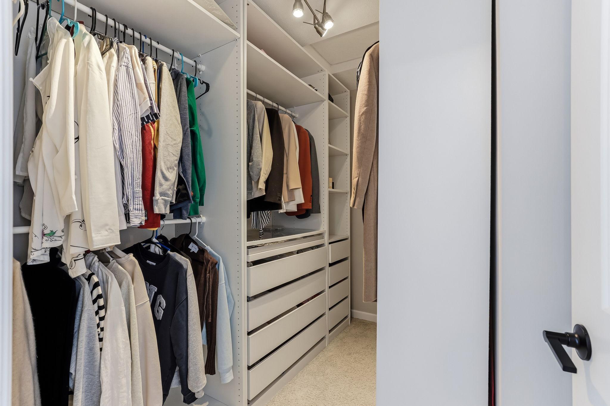 Walk-in Closet includes Custom Built-in's!