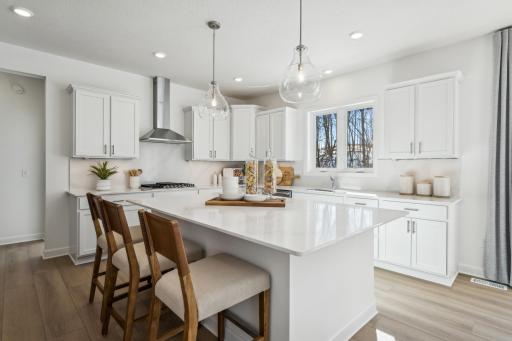 What a stunning kitchen to cook in. (Photo is of the actual home.)