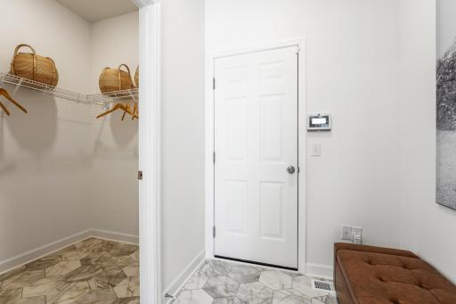 The mudroom, just off the kitchen. (Photo is of the actual home.)