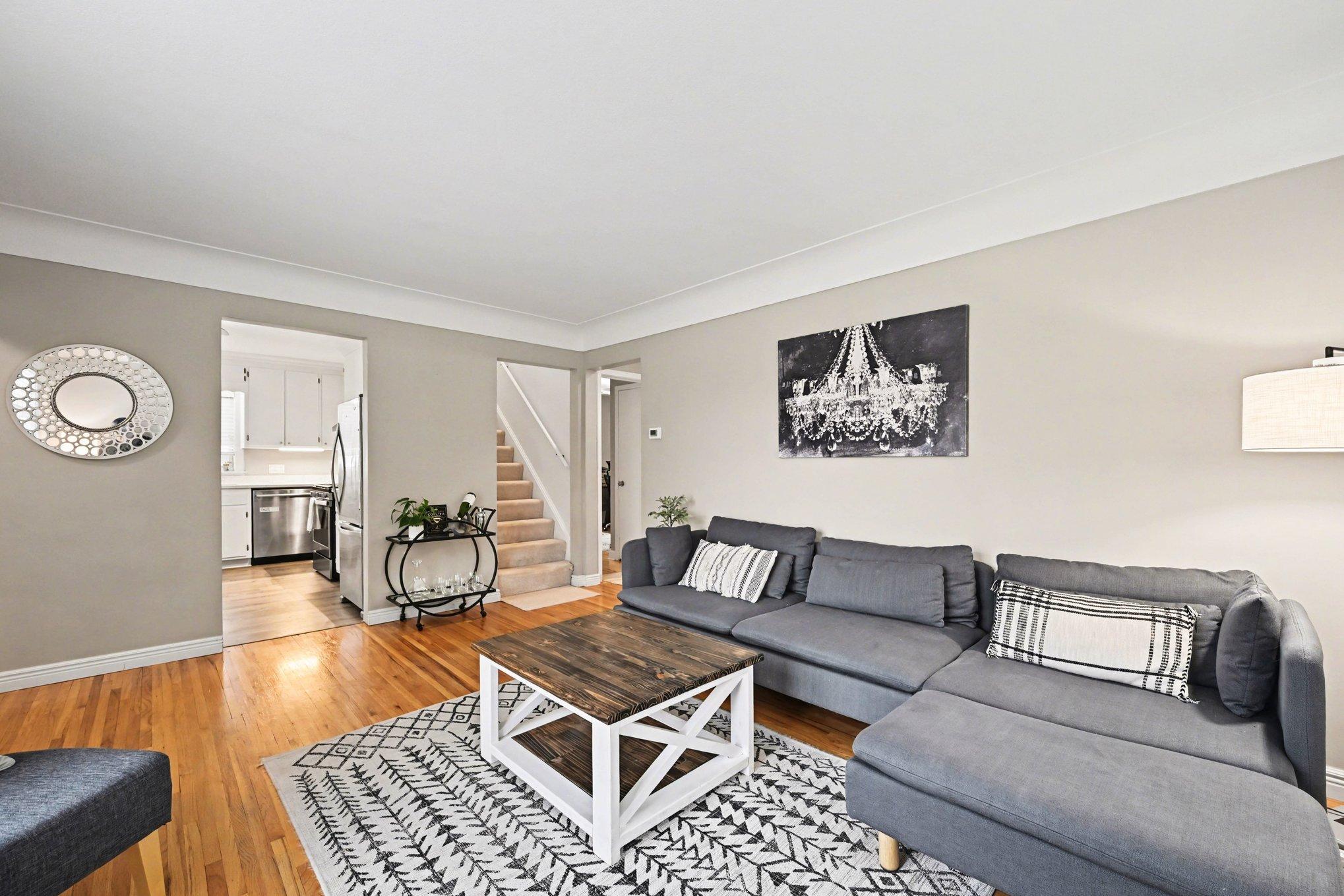 Large main level living room perfect for entertaining