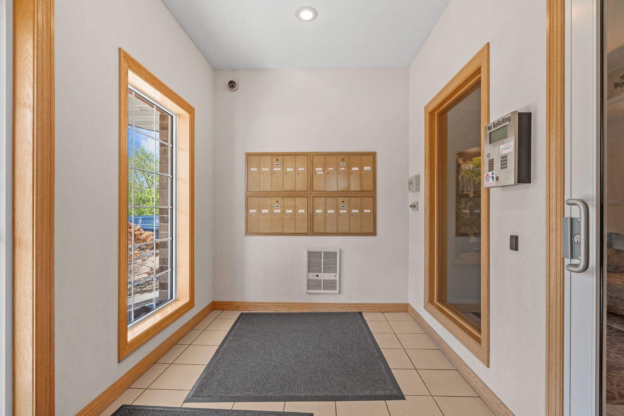 Front lobby/security and mail boxes