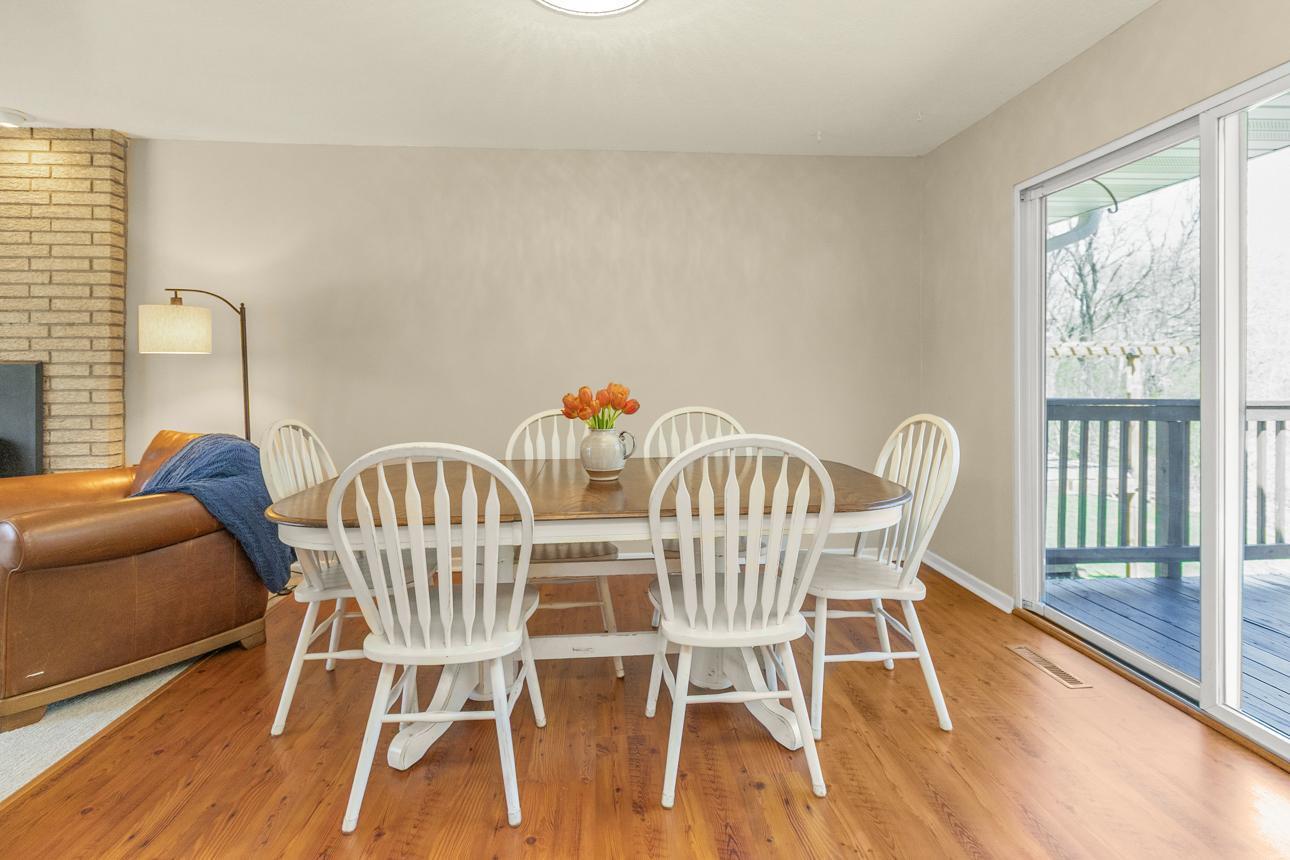 Informal Dining Room with sliding glass doors to deck