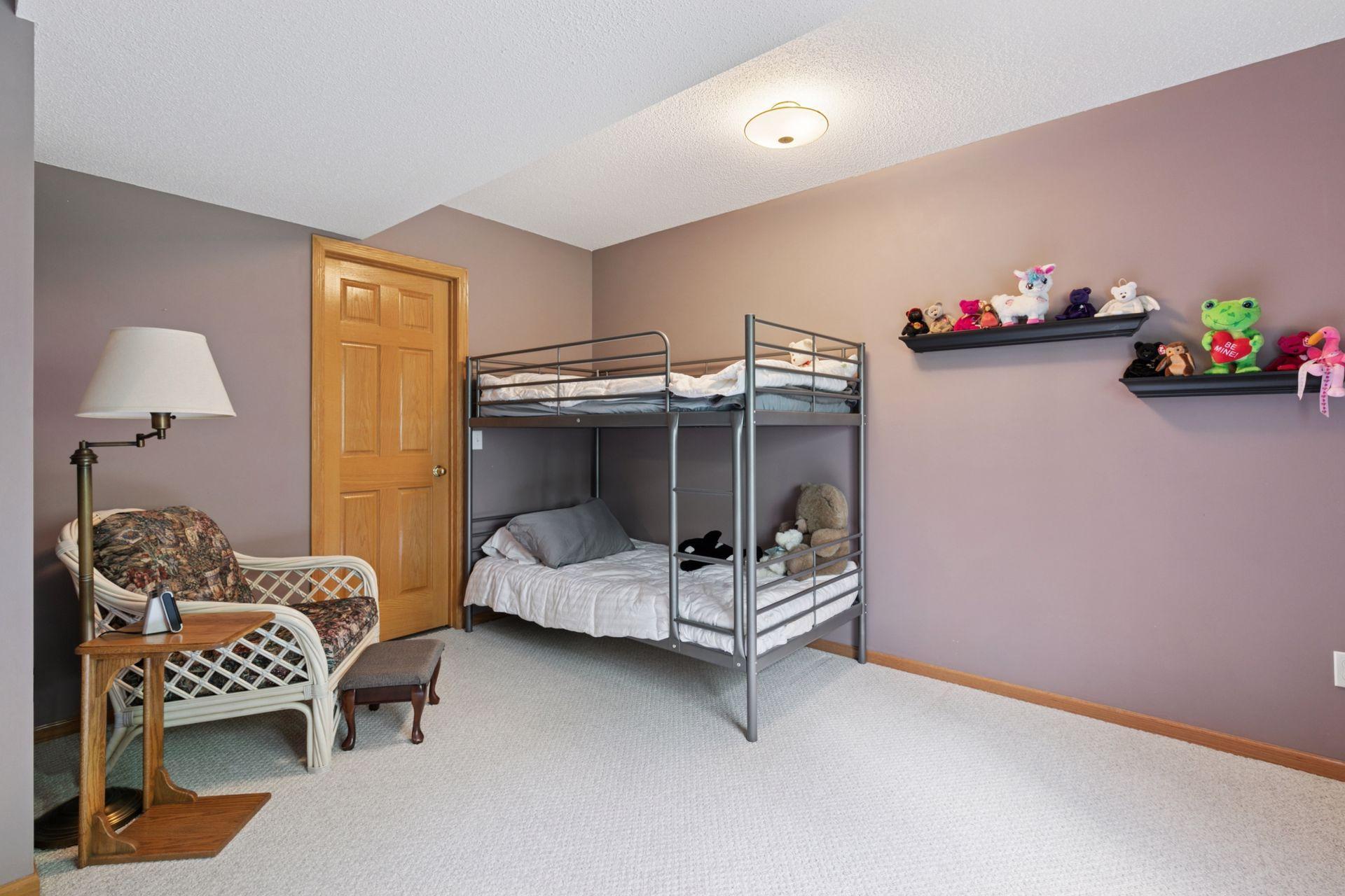 This spacious bedroom is 15' X 13' with a window towards the yard and a closet that is nearly 5' X 10'. No "basement" feeling here.