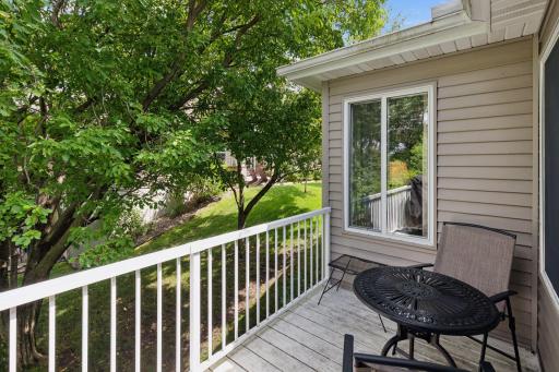 This deck is off from the porch and, for most, it would be used for grilling...