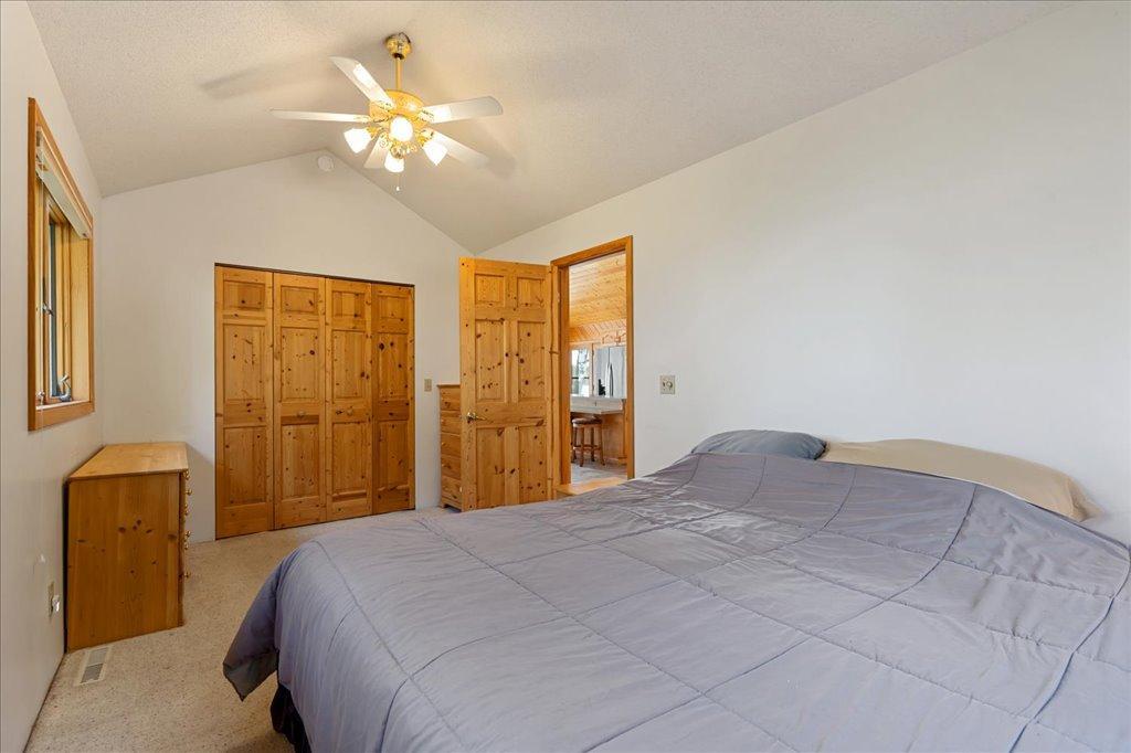 Vaulted ceilings and fan