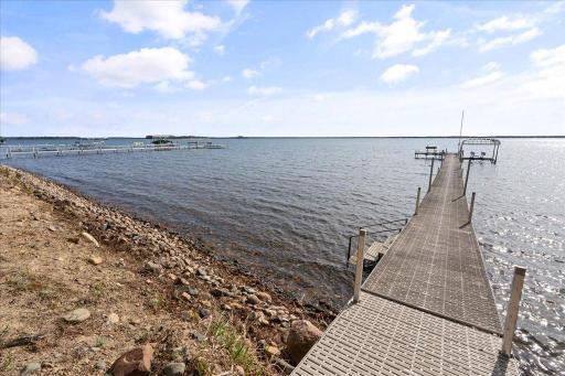 Endless lake views and a dock ready for long summer days on the water.