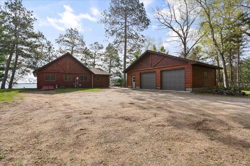 Detached garage with ample storage and classic up-north cabin appeal.