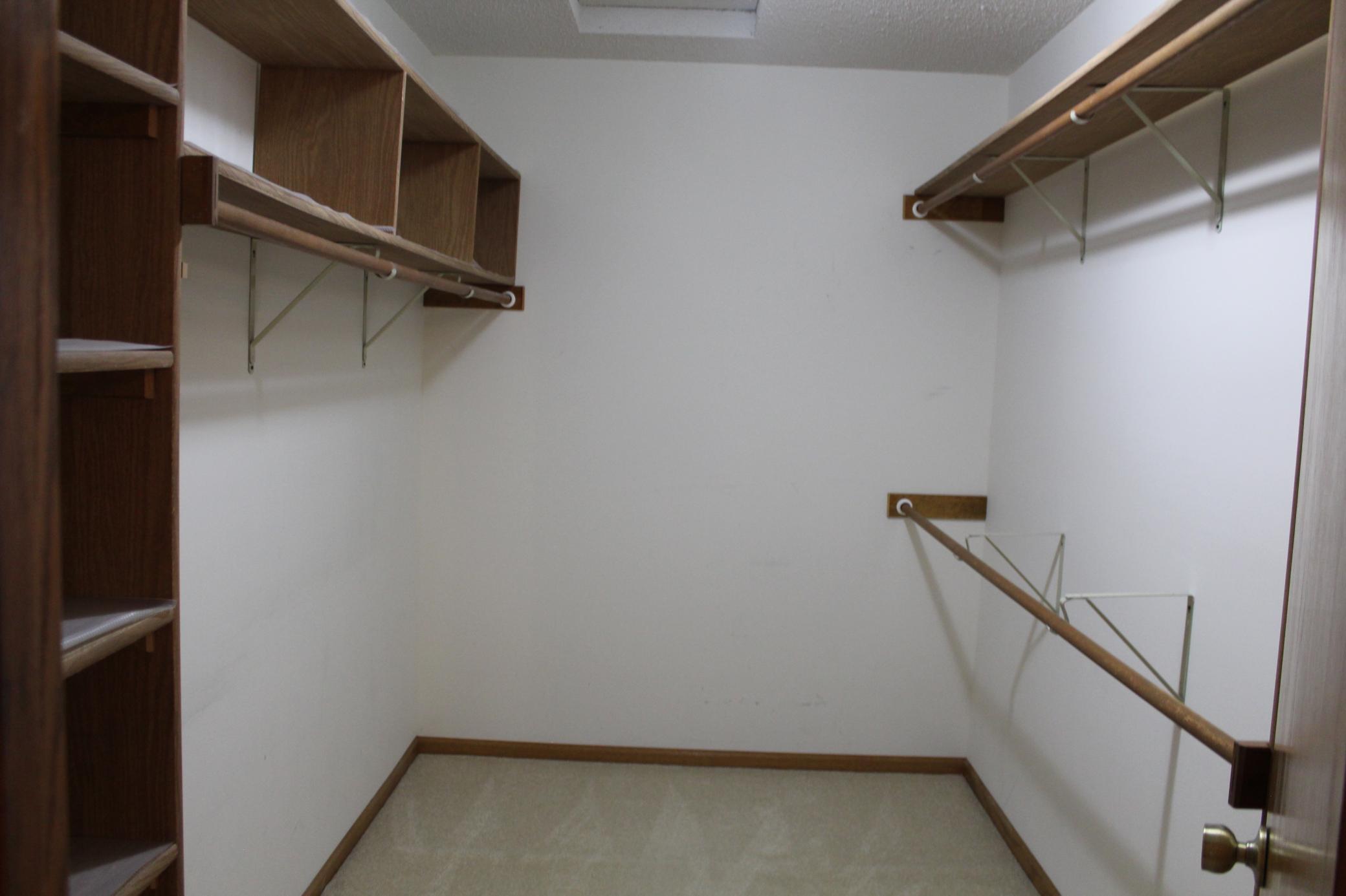 main level bedroom walk in closet