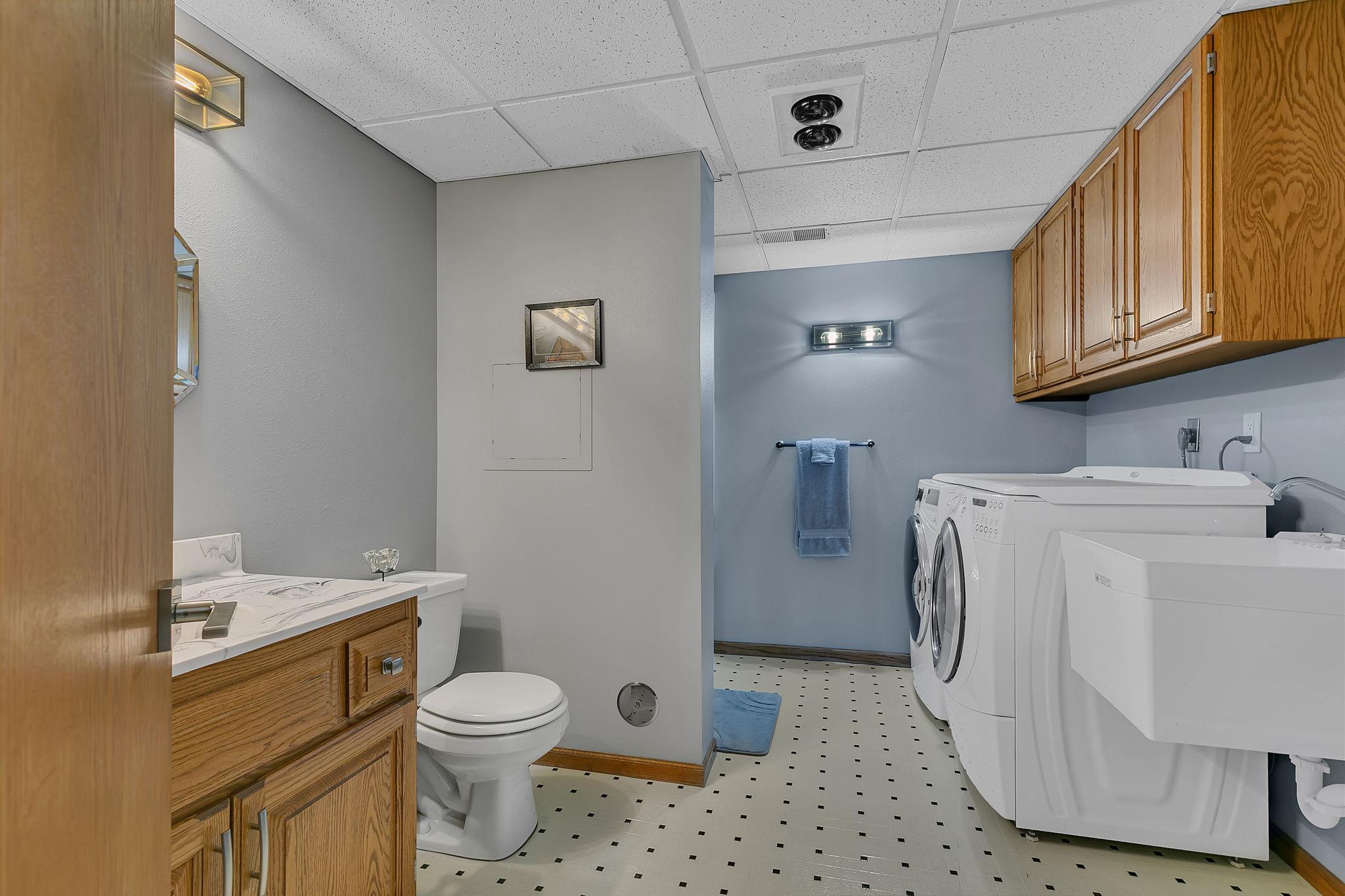 3rd level laundry and bathroom