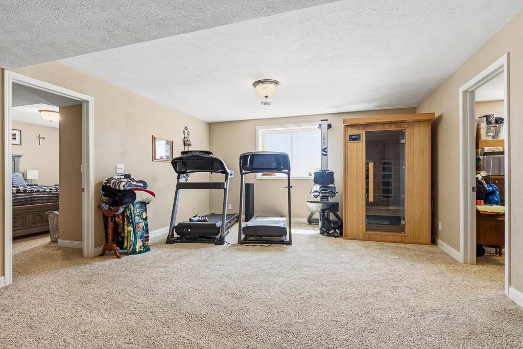 Fitness area & 2 more bedrooms off of the family room
