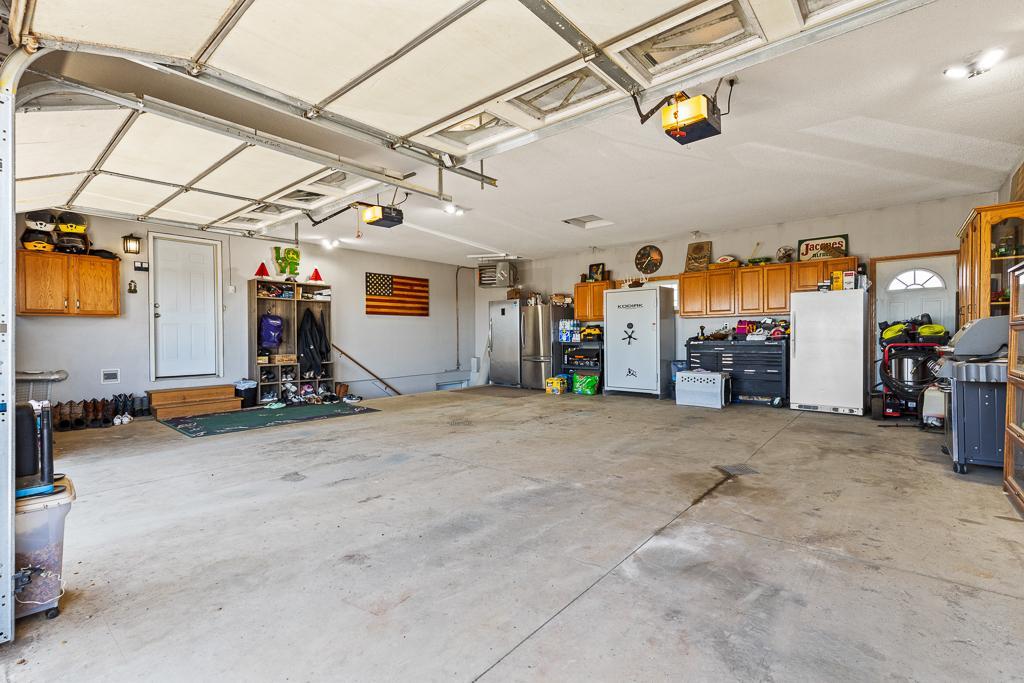 Plenty of space for vehicles, storage, and work space