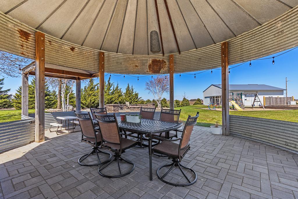 Plenty of space to place tables, a bar, grill, and more