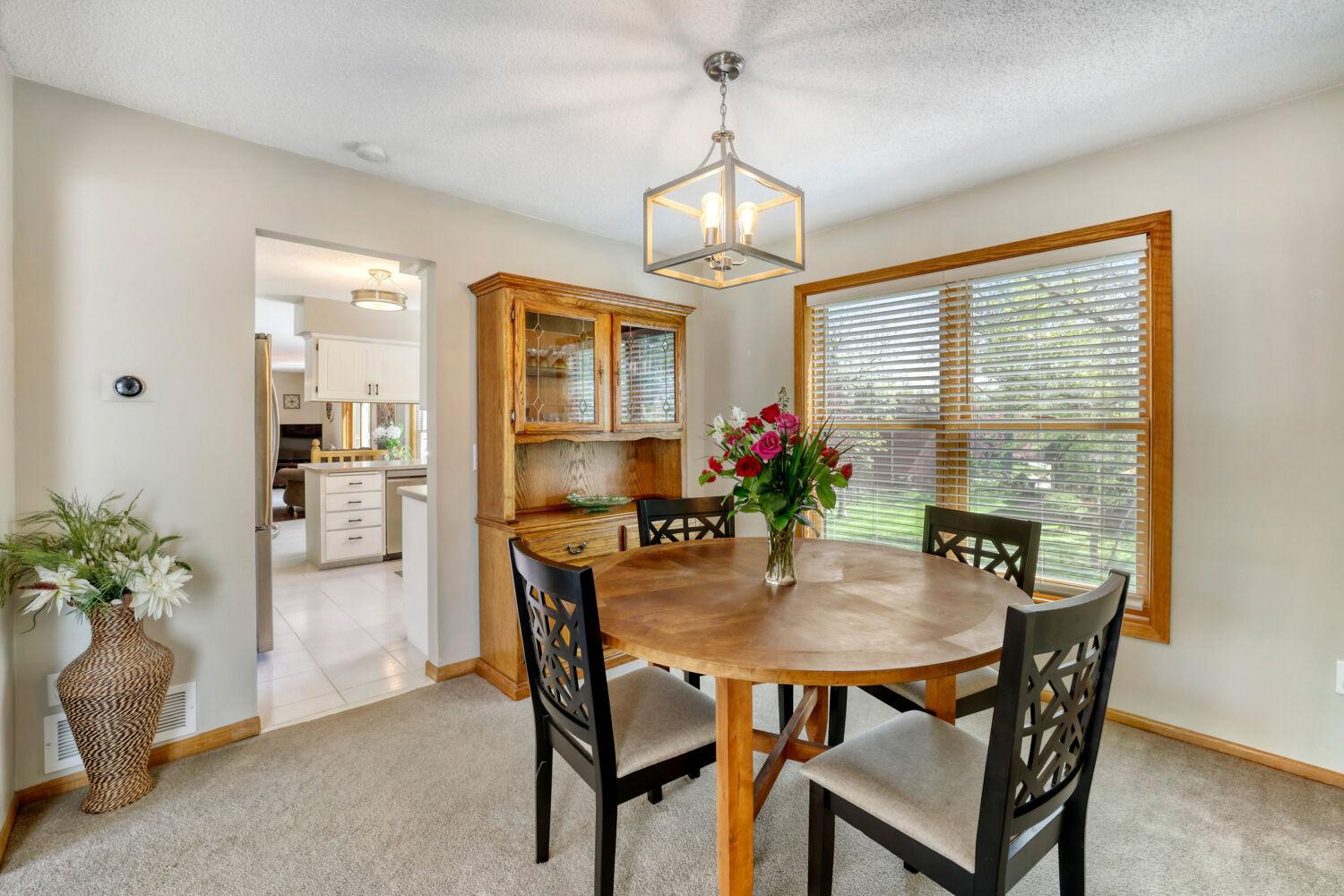 Formal dining room just off the kitchen