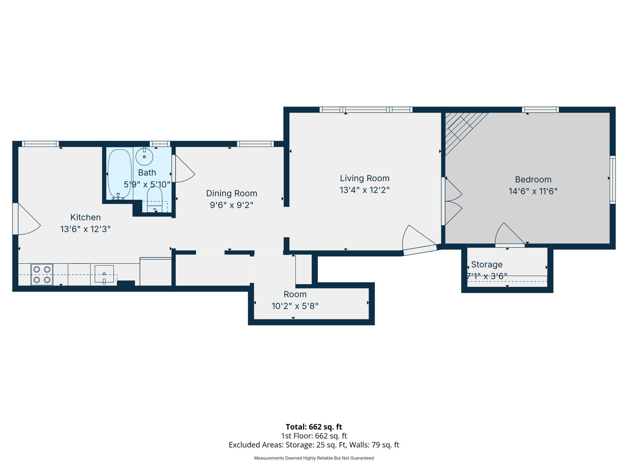2101 - 1 Main Left Unit Floor Plan