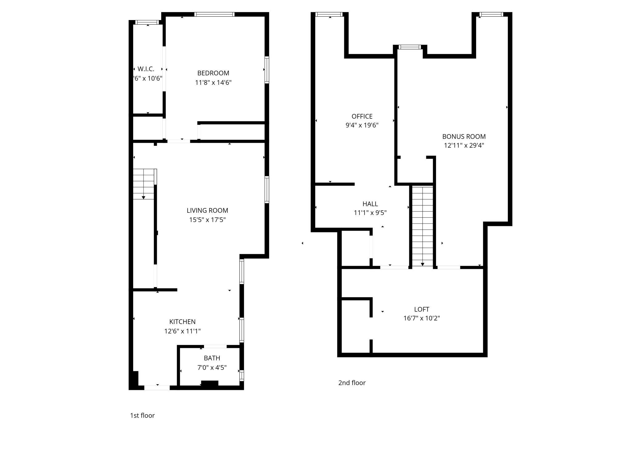 2100 - 2 Upper 3 bedroom floor plan