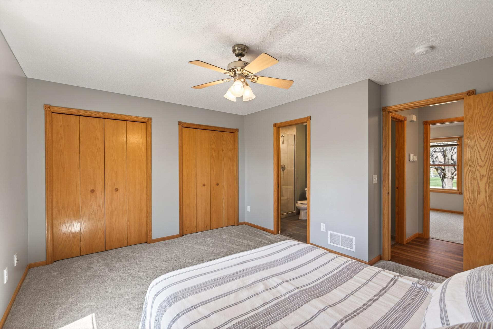 Primary BR with double closets and walk-through bath!