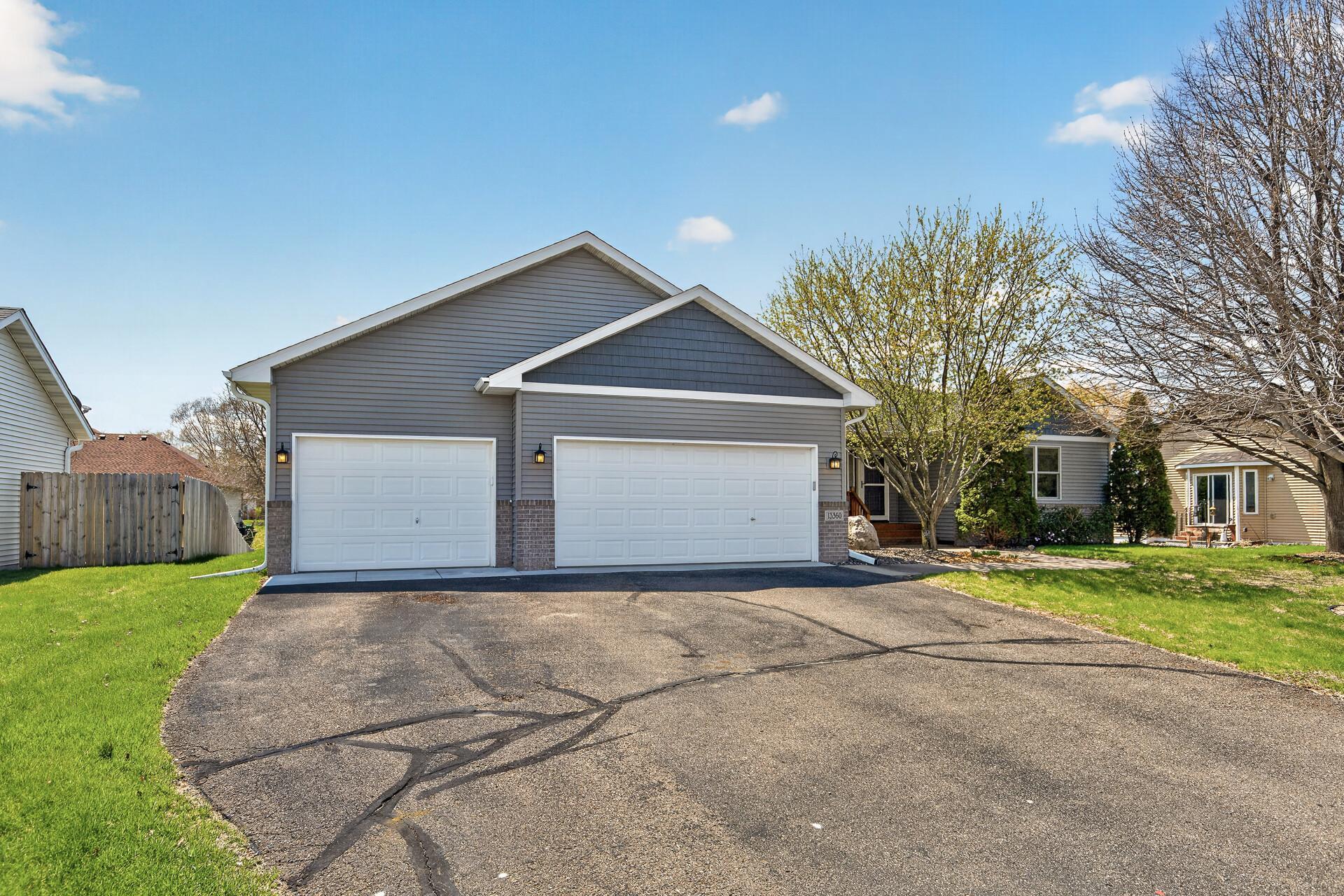 Oversized 3 stall heated garage!