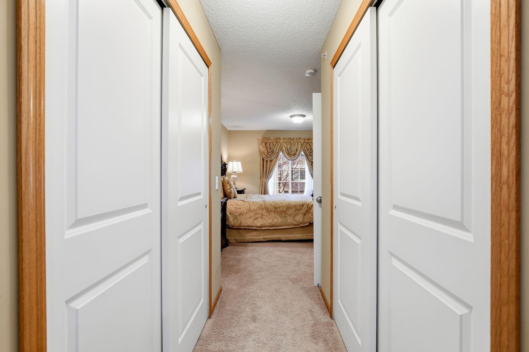 Two large closets with built-in organizers.