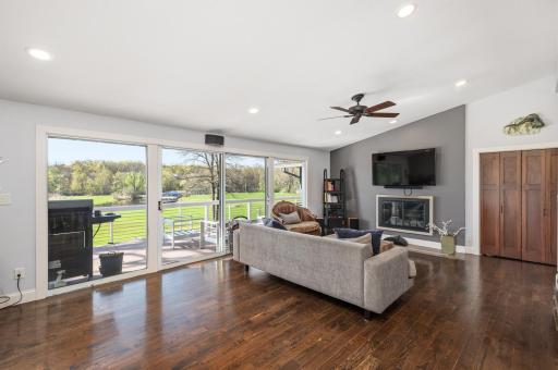 Enjoy a wood burning fireplace on a cool day. You will love the large deck and the southern exposure brings in natural light.