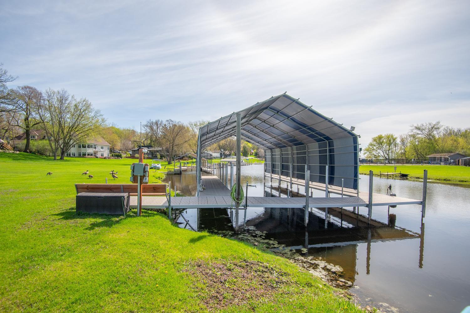 This is a premium 48 foot boat slip with oversize dock sections, lighting and shore power. The dock can remain in year round.