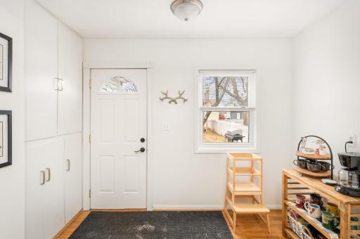Great space when you come in from the back yard