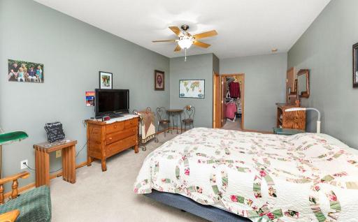 Primary offers a spacious room with attached, private bath & walk-in closet