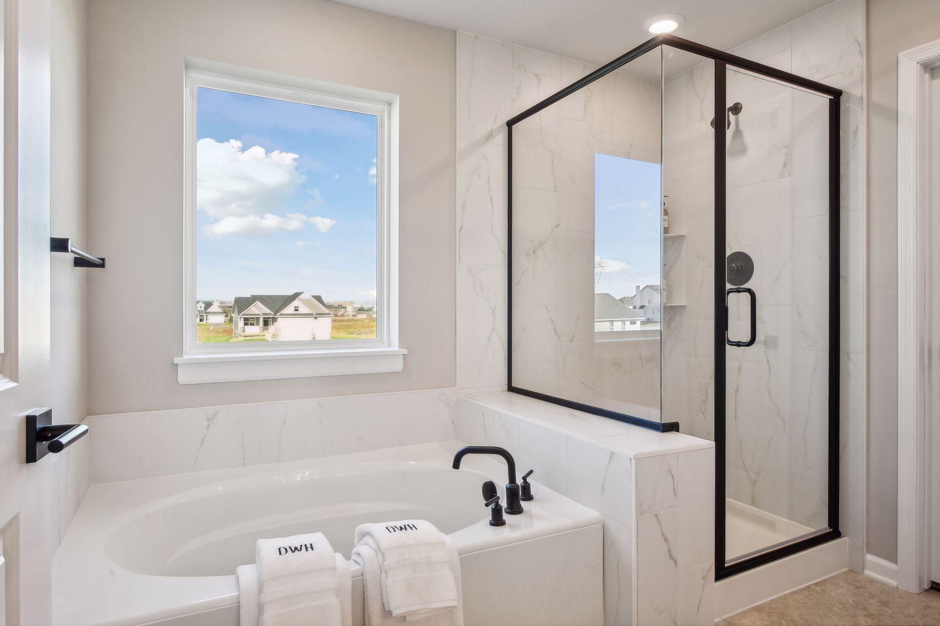 Beautiful tub and shower