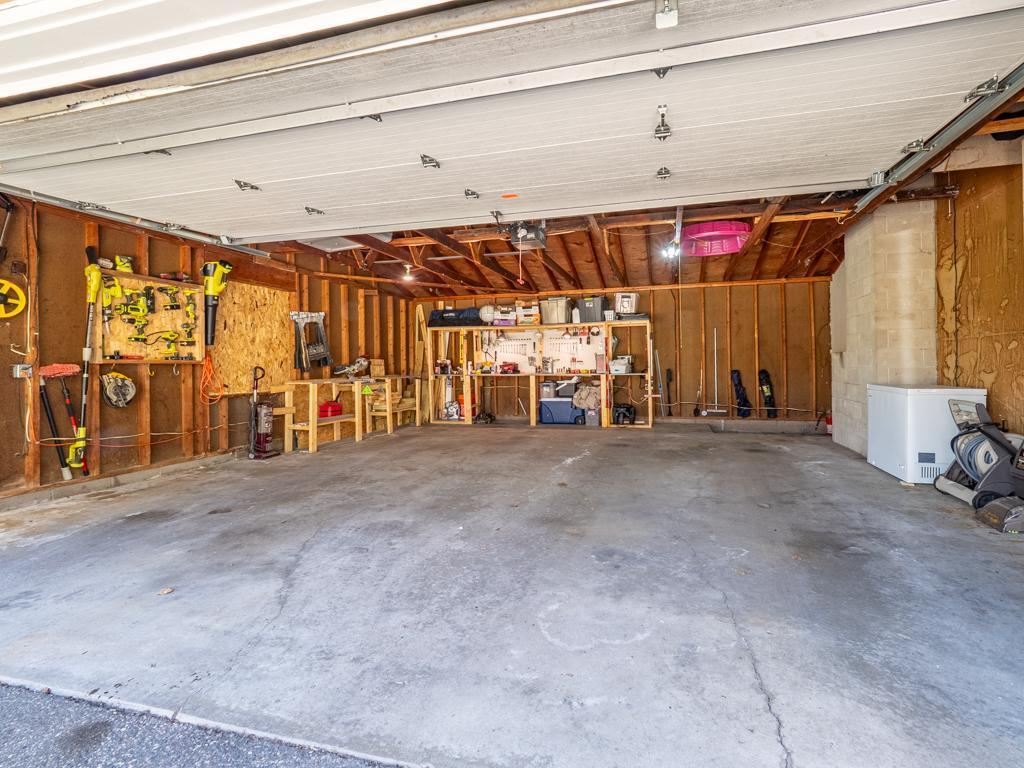 Garage with direct entry into lower level of the home.