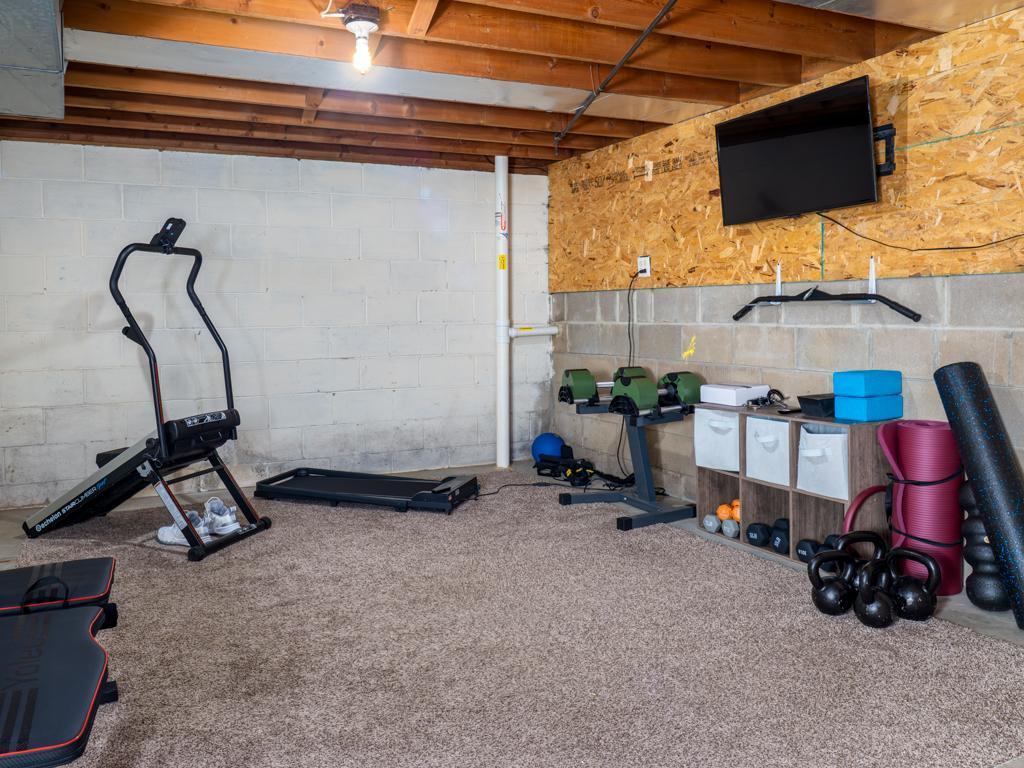 Storage area/exercise room.