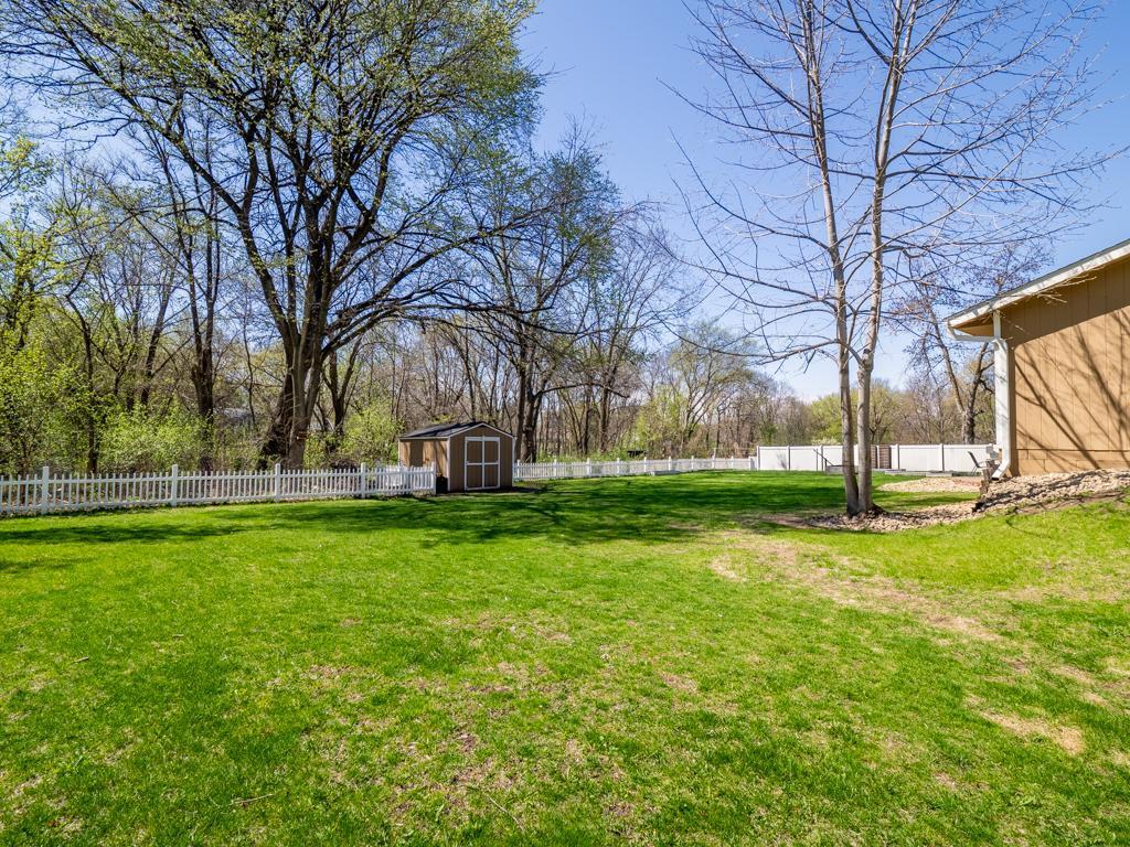 Spacious fenced in area.