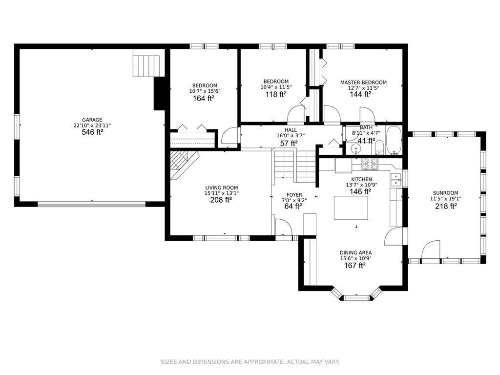 Main level and upper level.