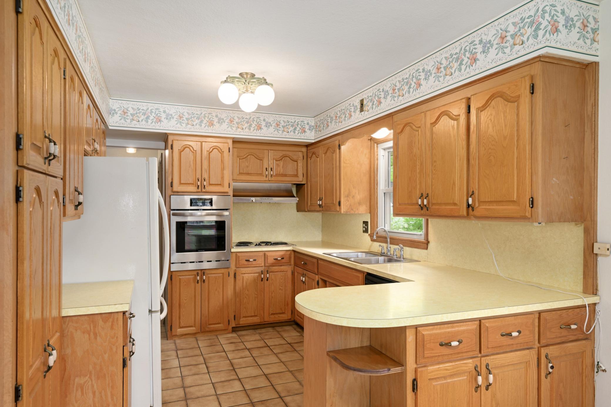 Kitchen with lots of cabinet space.