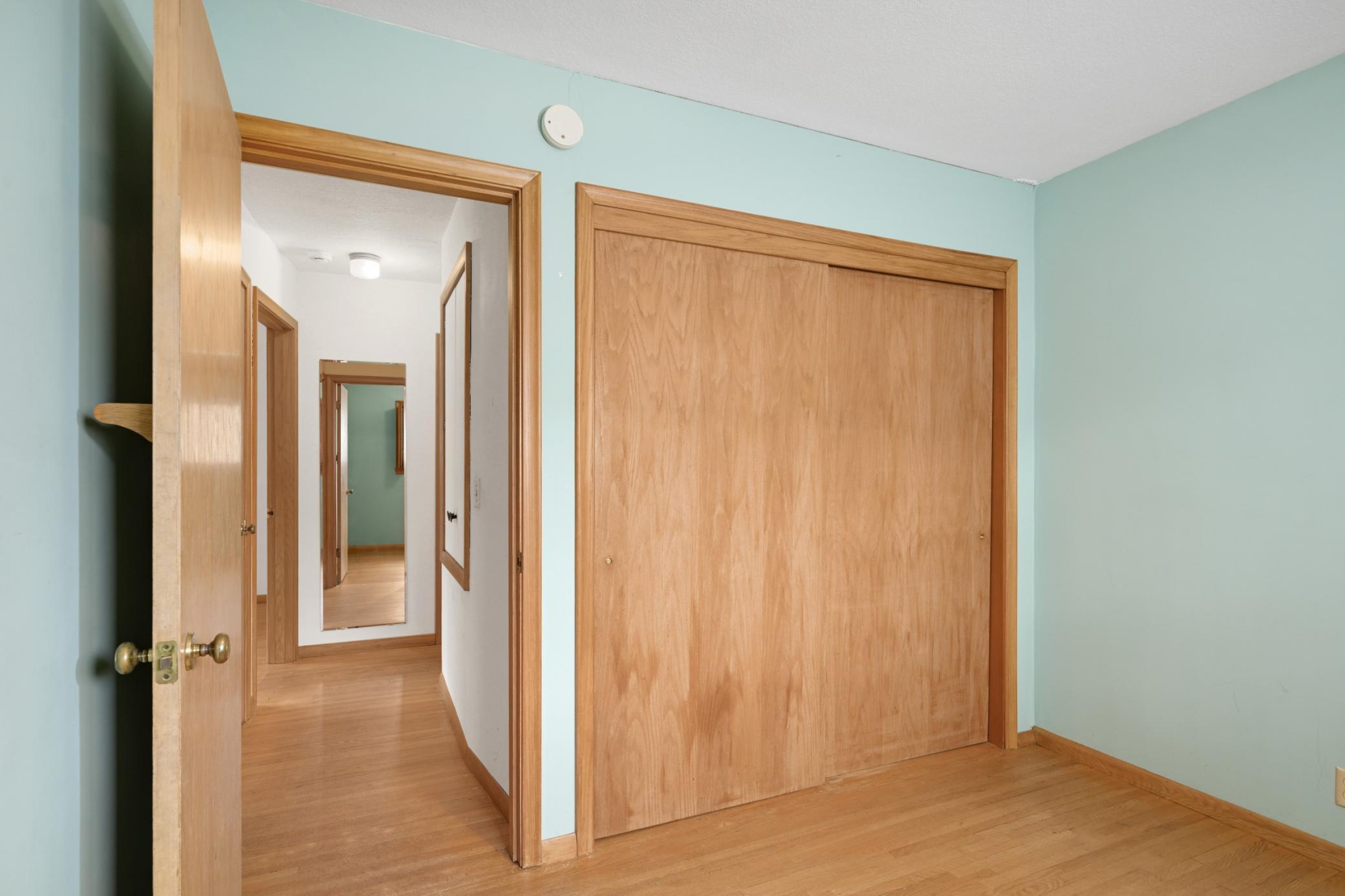 2nd bedroom with double closet.