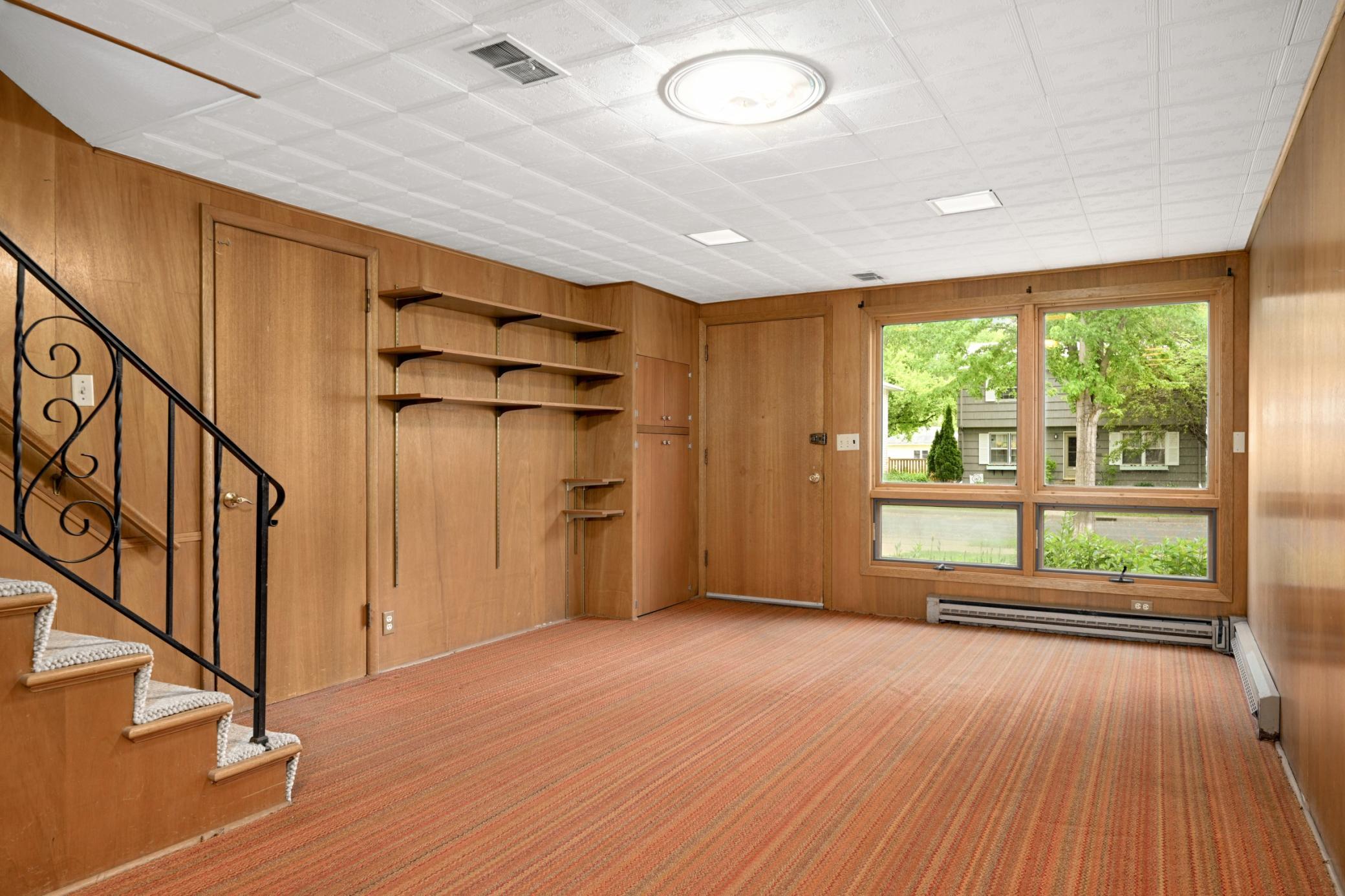 Family room with mid-century vibes.