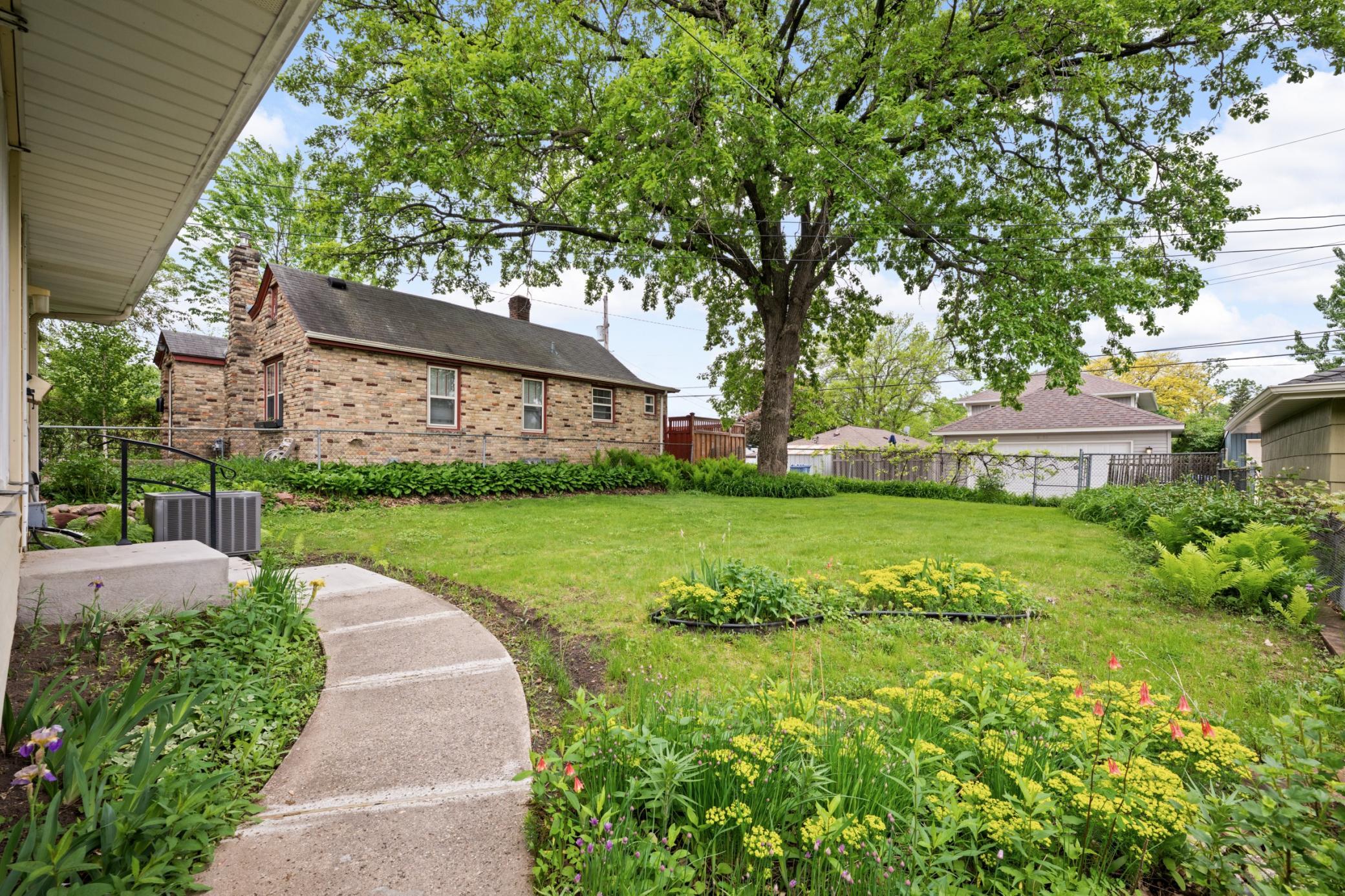 Spacious back yard for a SW Minneapolis home.