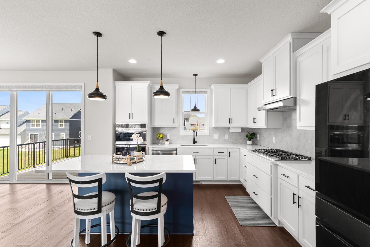 Spacious center island—perfect for prep, dining, and gathering