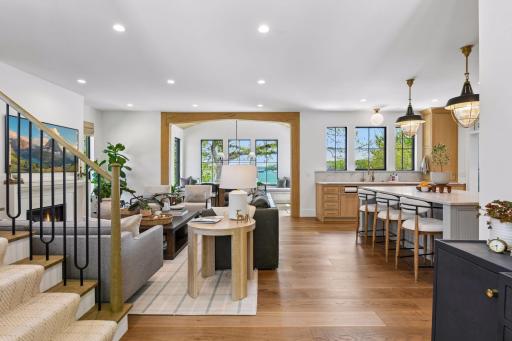 Gorgeous view upon entering the home. Every room is filled with natural light.