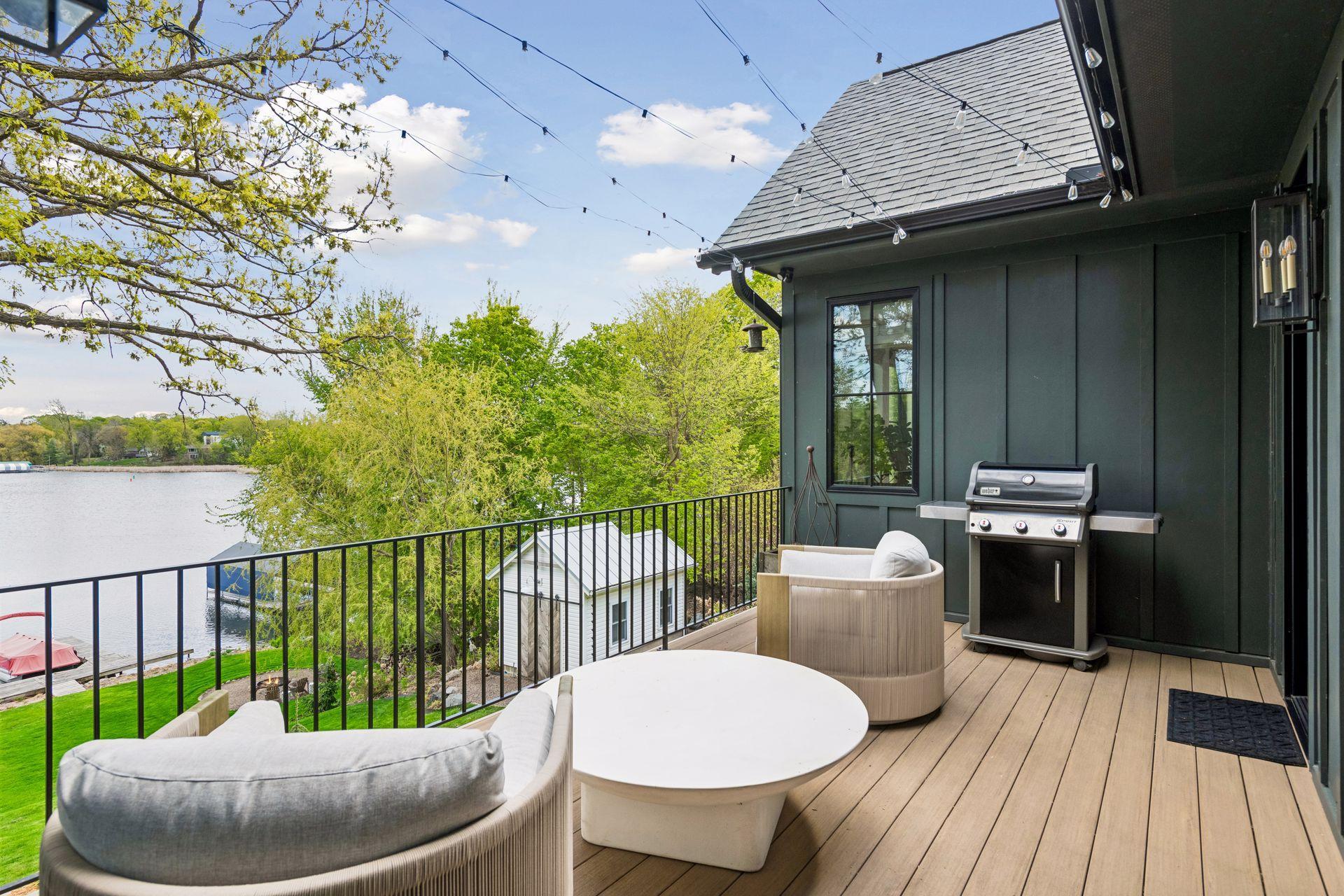 Upper level maintenance-free deck off the dining room and pantry.