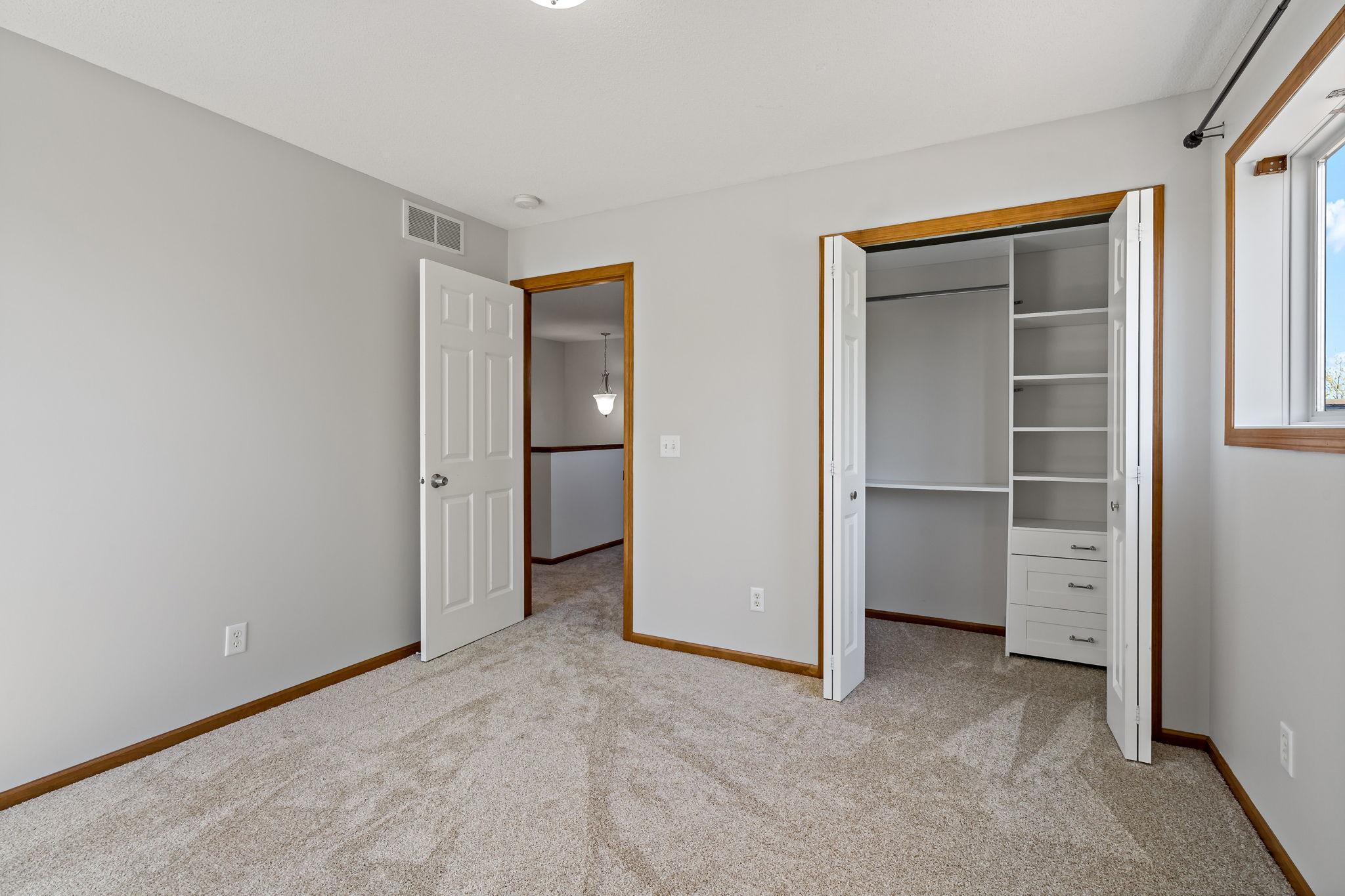 Walk-in closets in the bedrooms