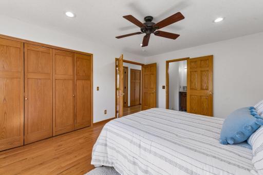 Oversized closet and ceiling fan in both main level bedrooms.
