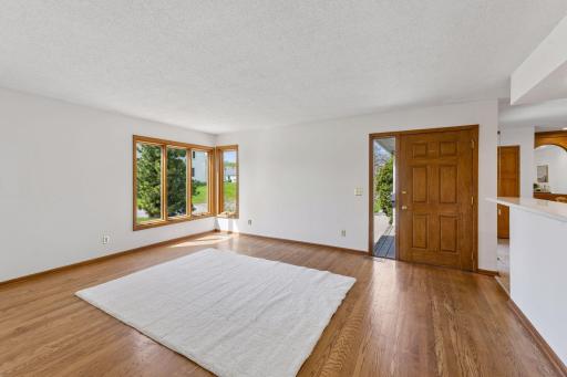 Large windows fill the townhome with natural light. Windows are Andersen brand.