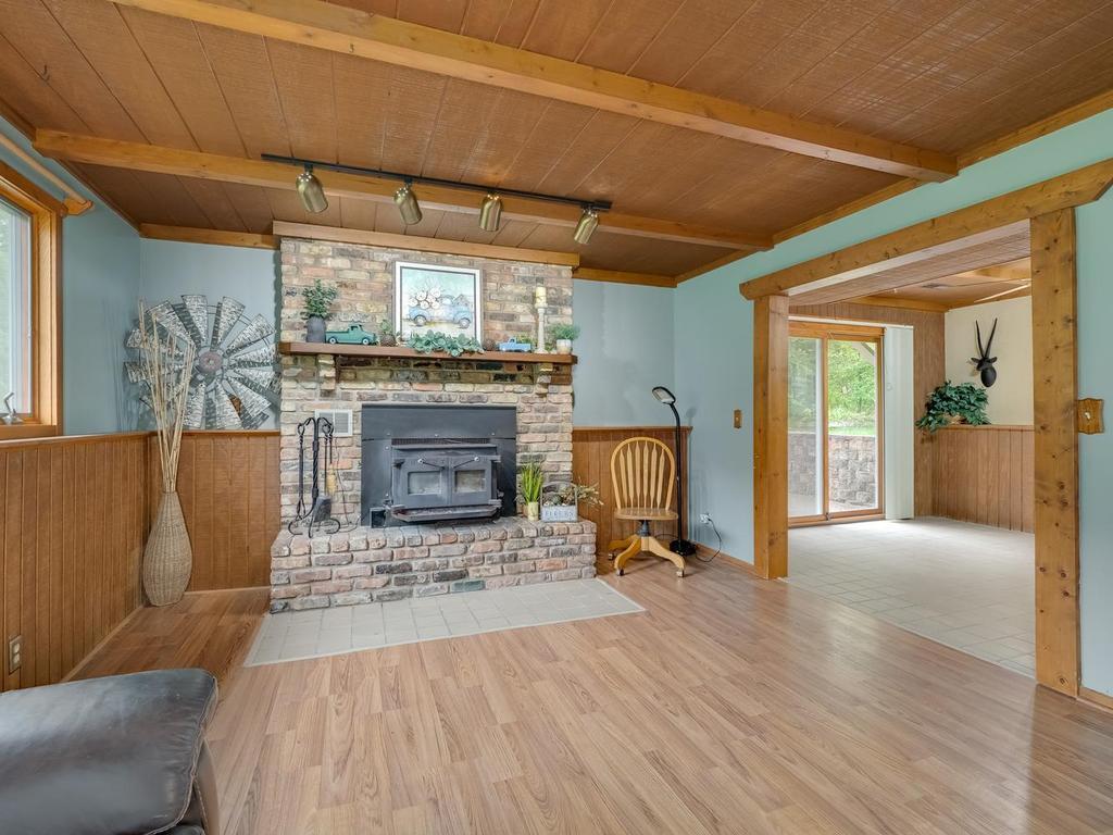 Wood fireplace